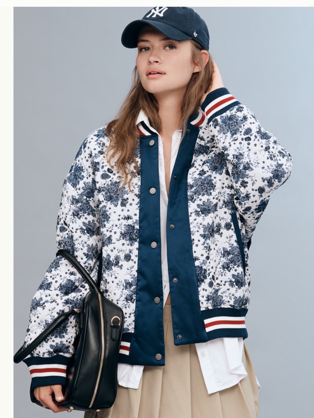 Maeve Floral Jacquard Bomber Jacket size M